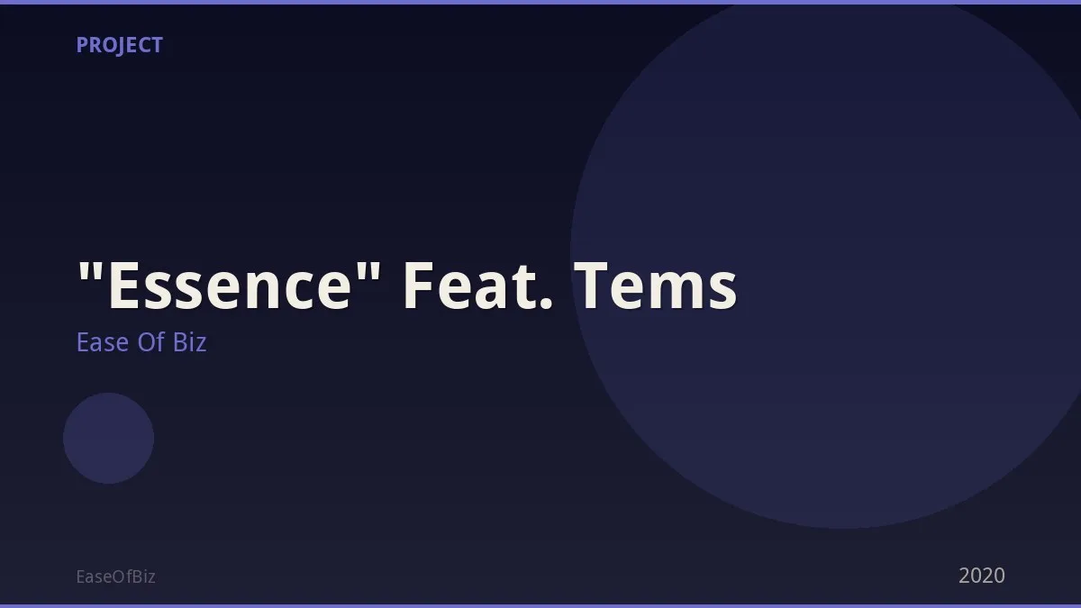 "Essence" Feat. Tems