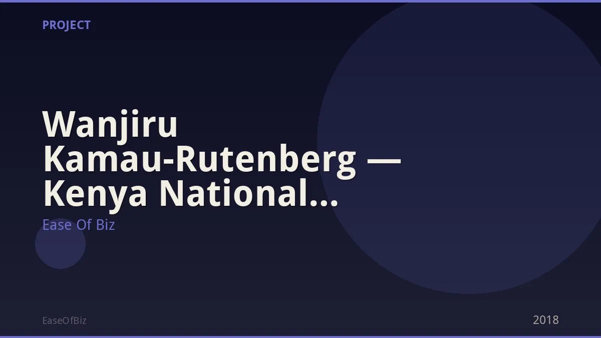Wanjiru Kamau-Rutenberg — Kenya National Academy Sciences