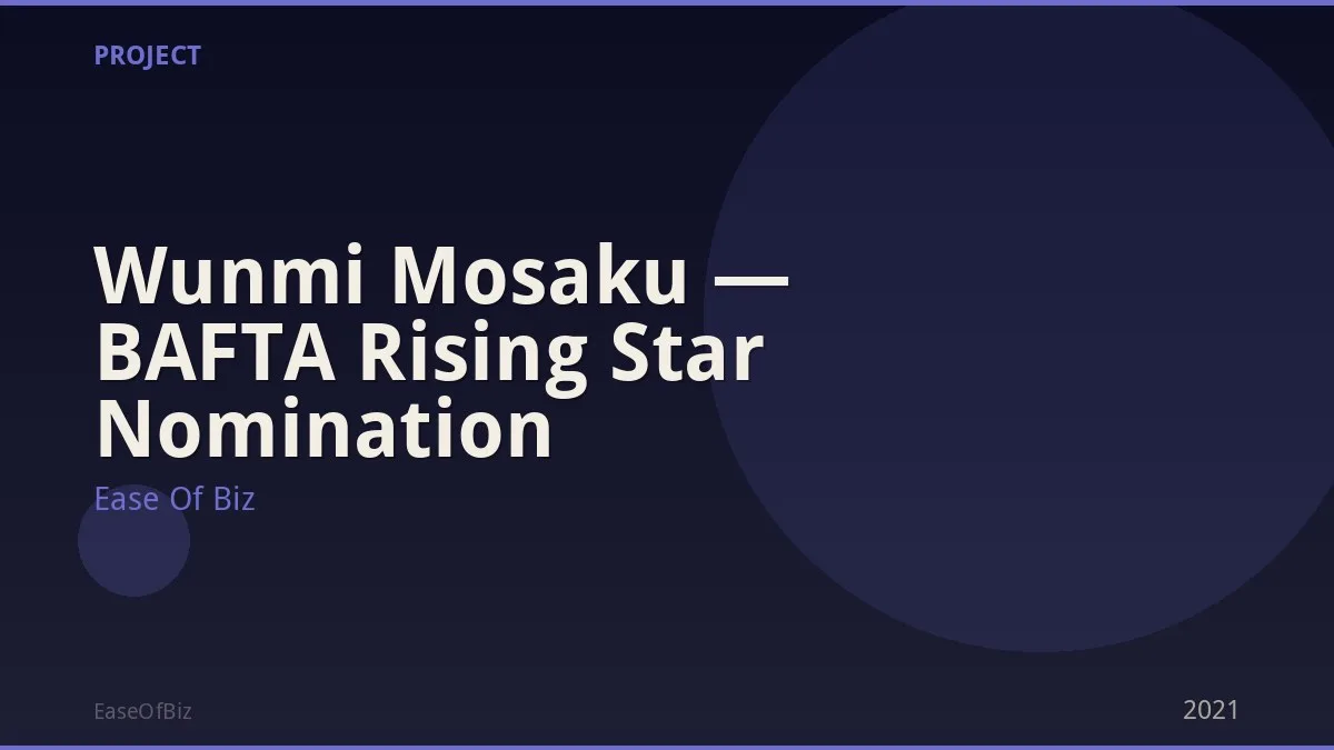 Wunmi Mosaku — BAFTA Rising Star Nomination