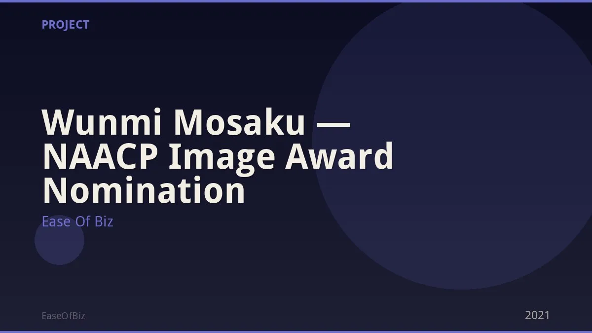 Wunmi Mosaku — NAACP Image Award Nomination