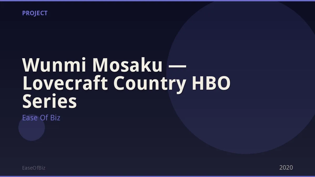 Wunmi Mosaku — Lovecraft Country HBO Series