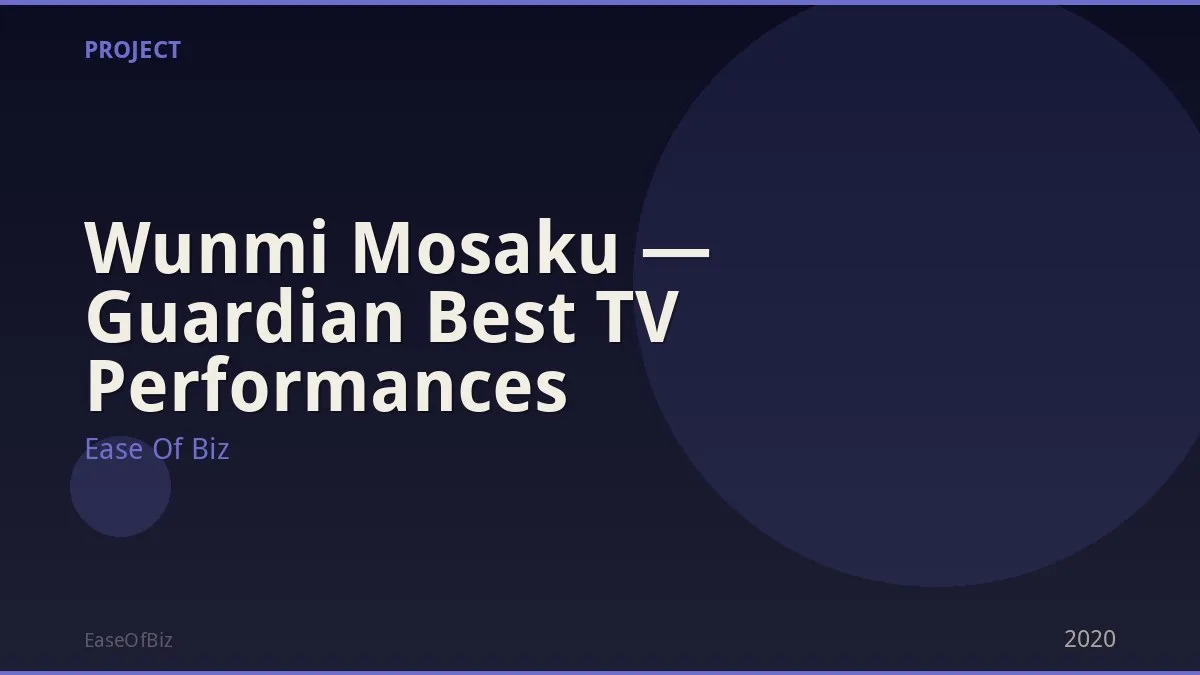 Wunmi Mosaku — Guardian Best TV Performances