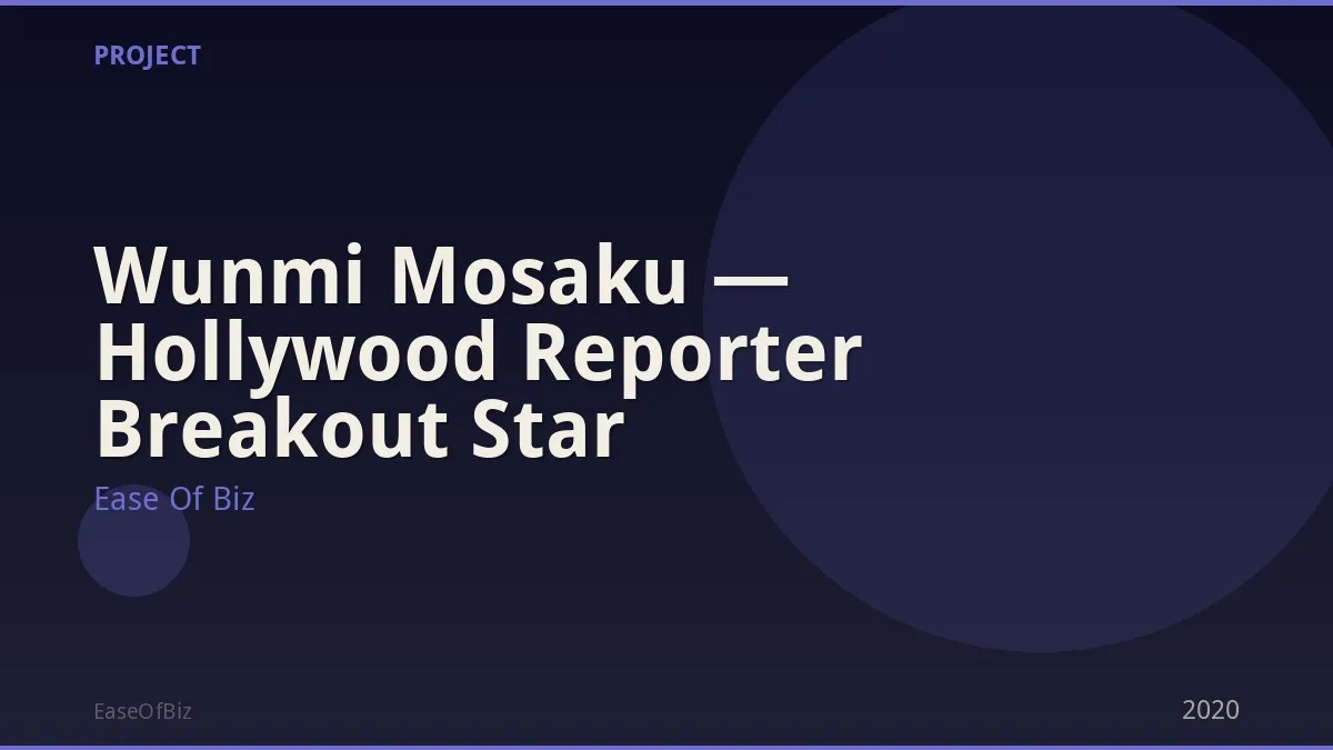 Wunmi Mosaku — Hollywood Reporter Breakout Star