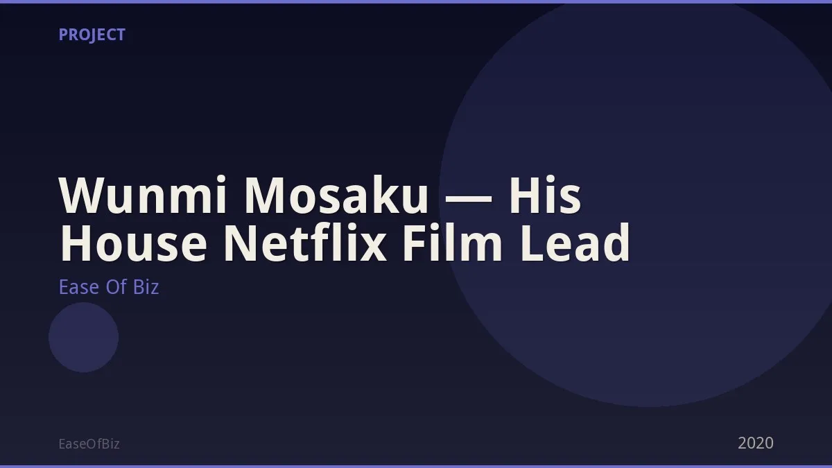 Wunmi Mosaku — His House Netflix Film Lead