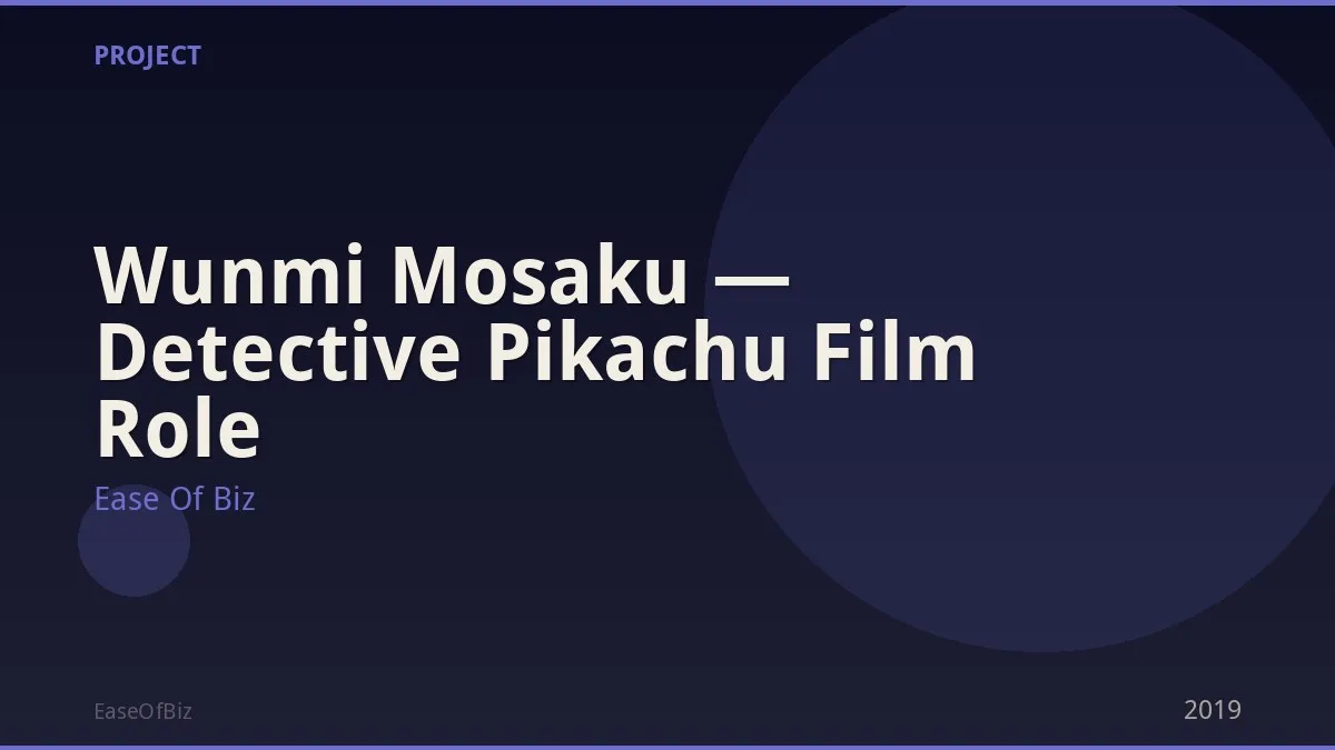 Wunmi Mosaku — Detective Pikachu Film Role