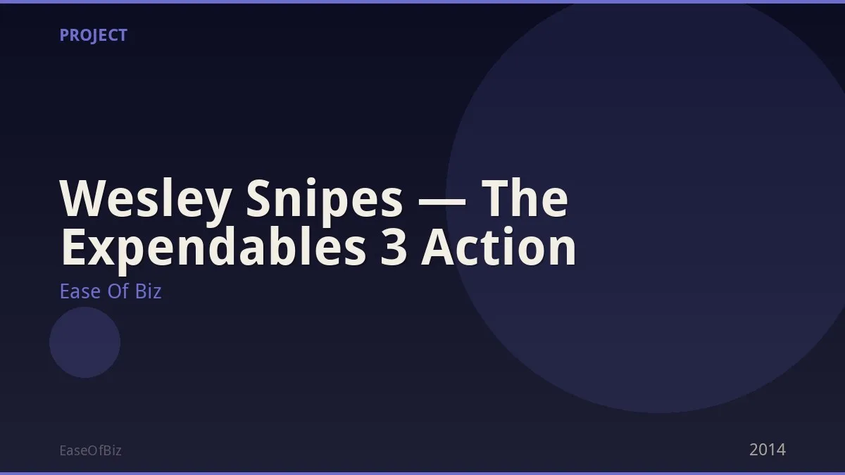 Wesley Snipes — The Expendables 3 Action