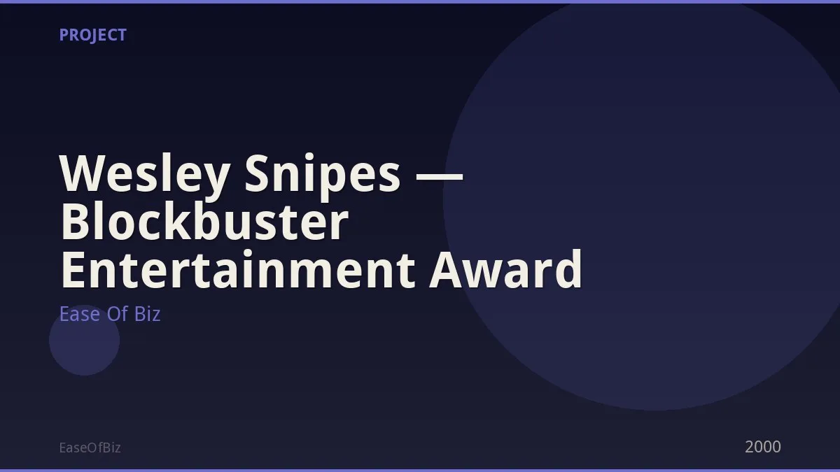 Wesley Snipes — Blockbuster Entertainment Award