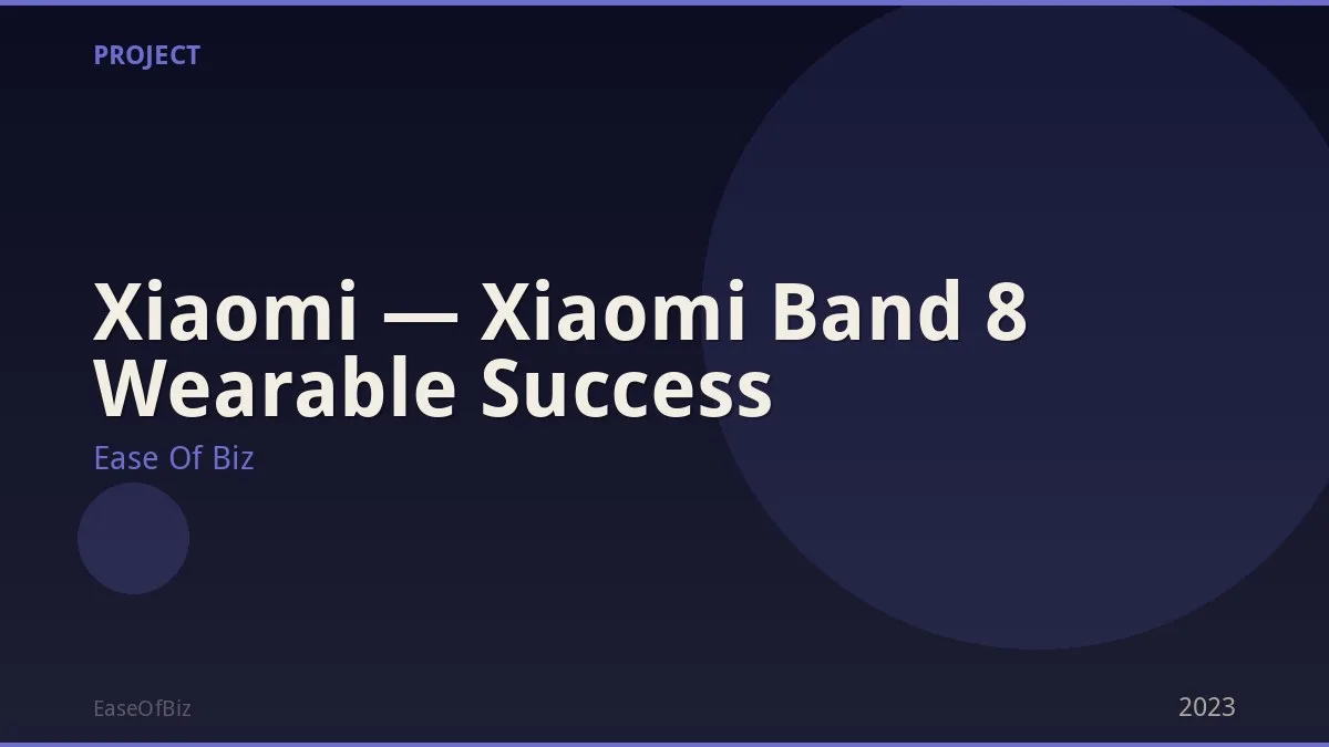 Xiaomi — Xiaomi Band 8 Wearable Success