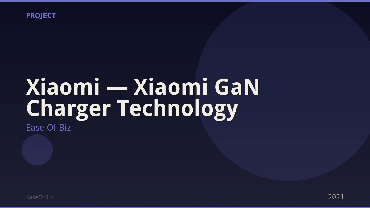 Xiaomi — Xiaomi GaN Charger Technology