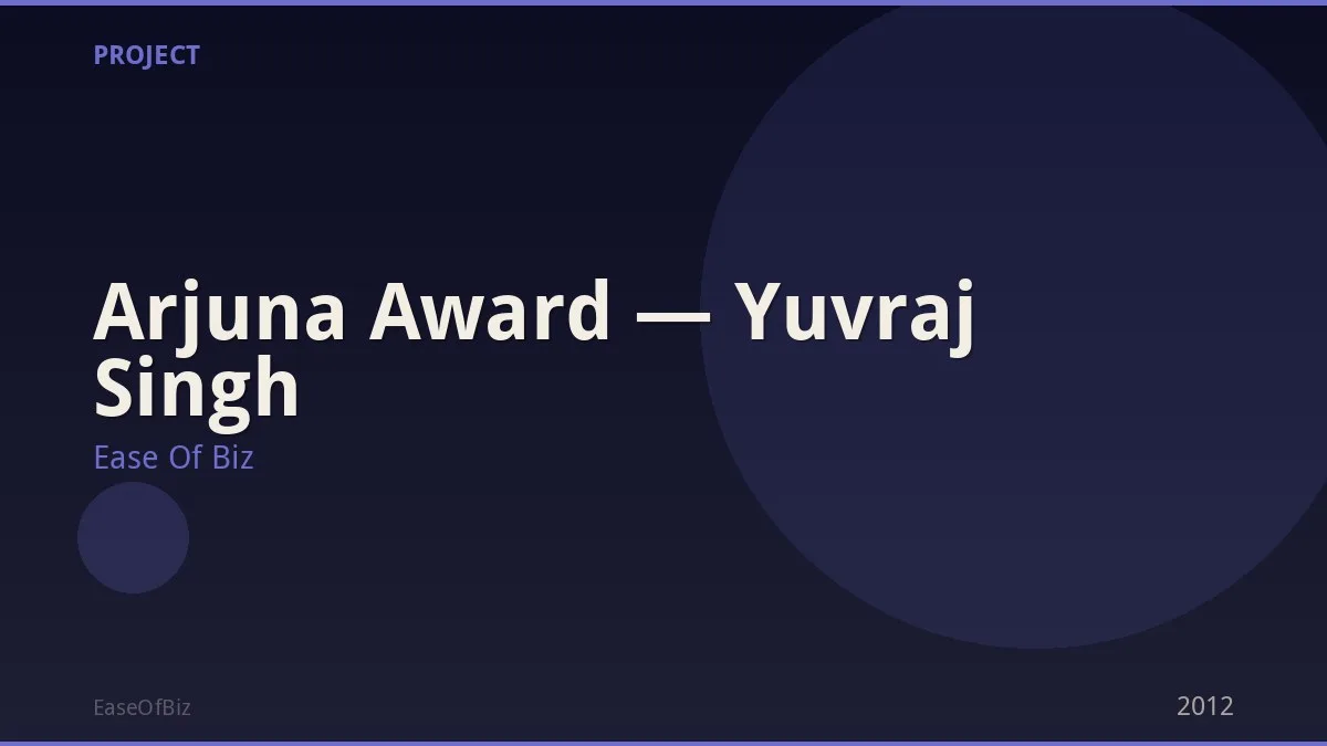 Arjuna Award — Yuvraj Singh