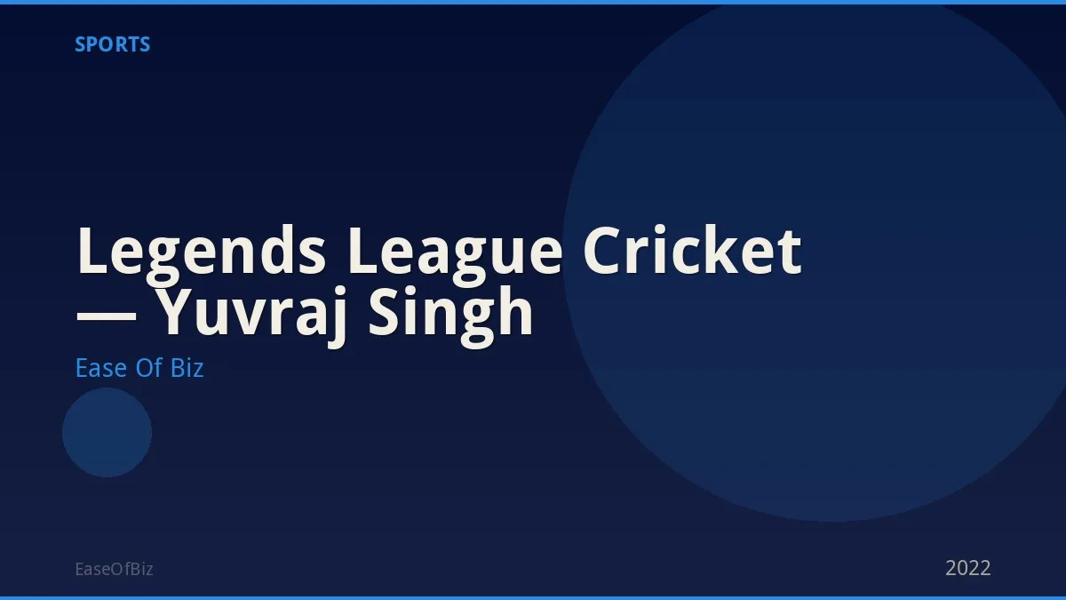Legends League Cricket — Yuvraj Singh