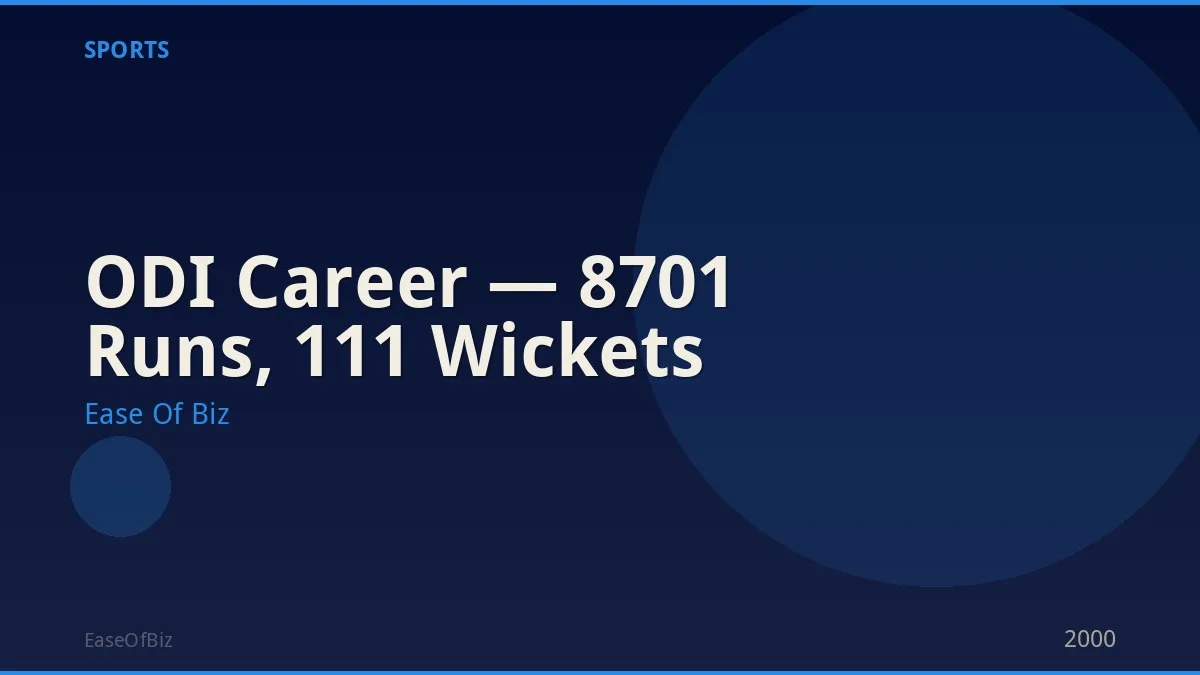 ODI Career — 8701 Runs, 111 Wickets