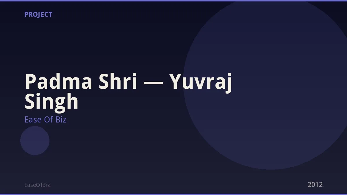 Padma Shri — Yuvraj Singh