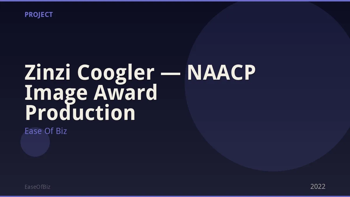 Zinzi Coogler — NAACP Image Award Production
