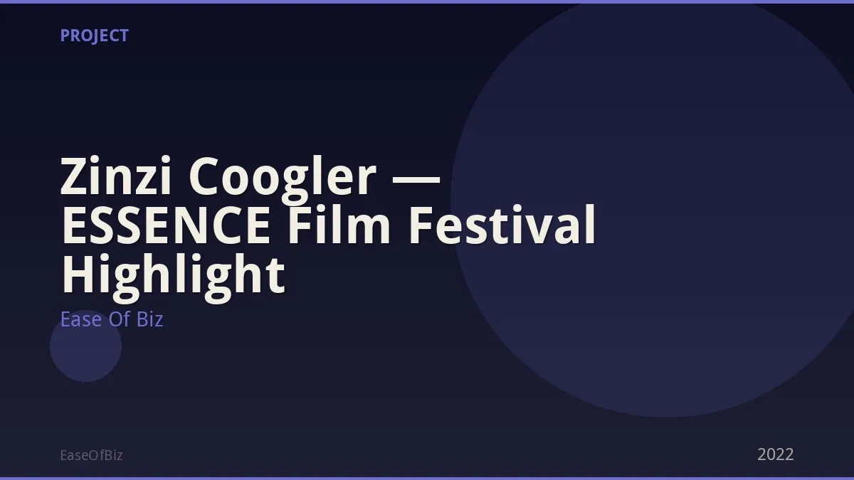 Zinzi Coogler — ESSENCE Film Festival Highlight