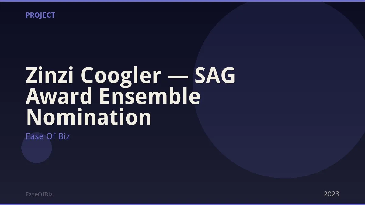 Zinzi Coogler — SAG Award Ensemble Nomination
