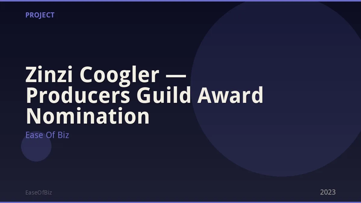 Zinzi Coogler — Producers Guild Award Nomination