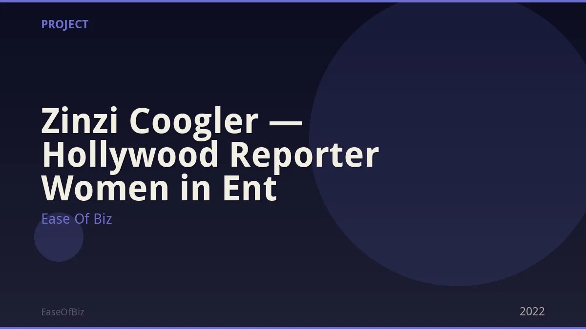 Zinzi Coogler — Hollywood Reporter Women in Ent