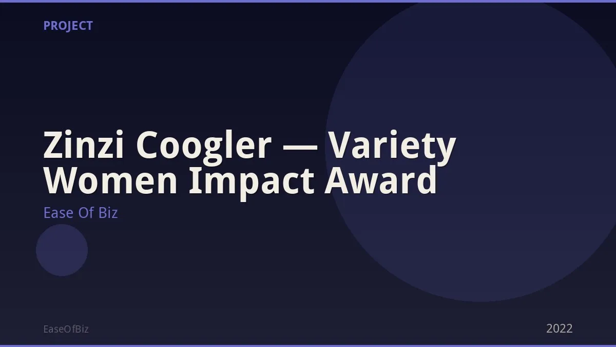 Zinzi Coogler — Variety Women Impact Award