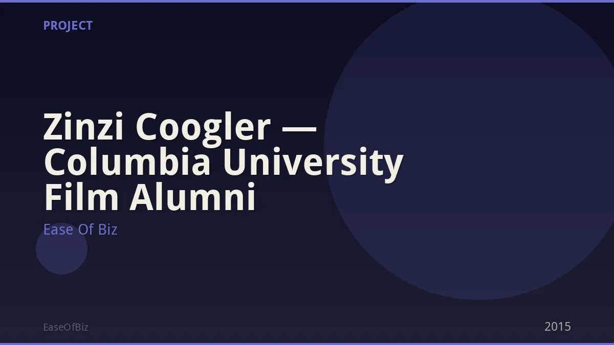 Zinzi Coogler — Columbia University Film Alumni
