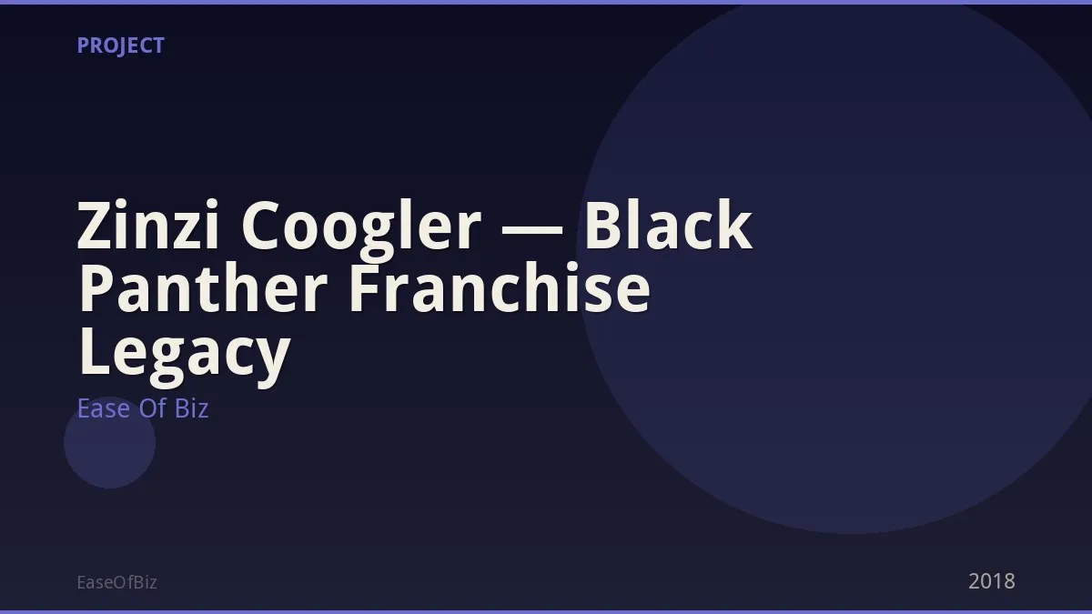Zinzi Coogler — Black Panther Franchise Legacy