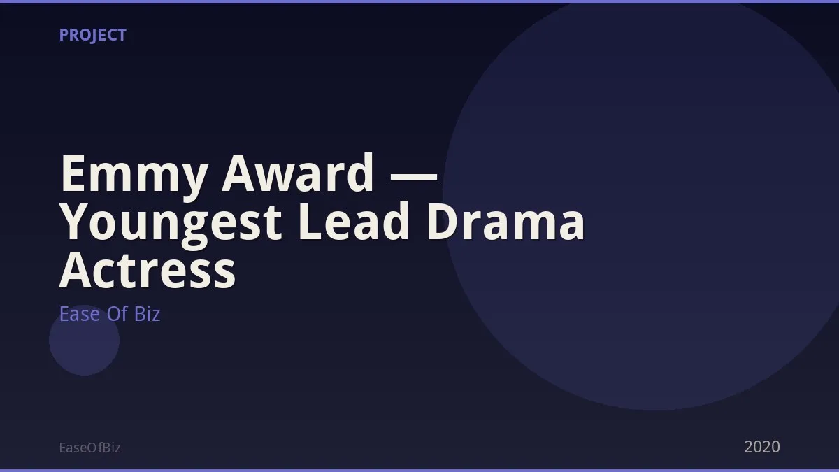 Emmy Award — Youngest Lead Drama Actress