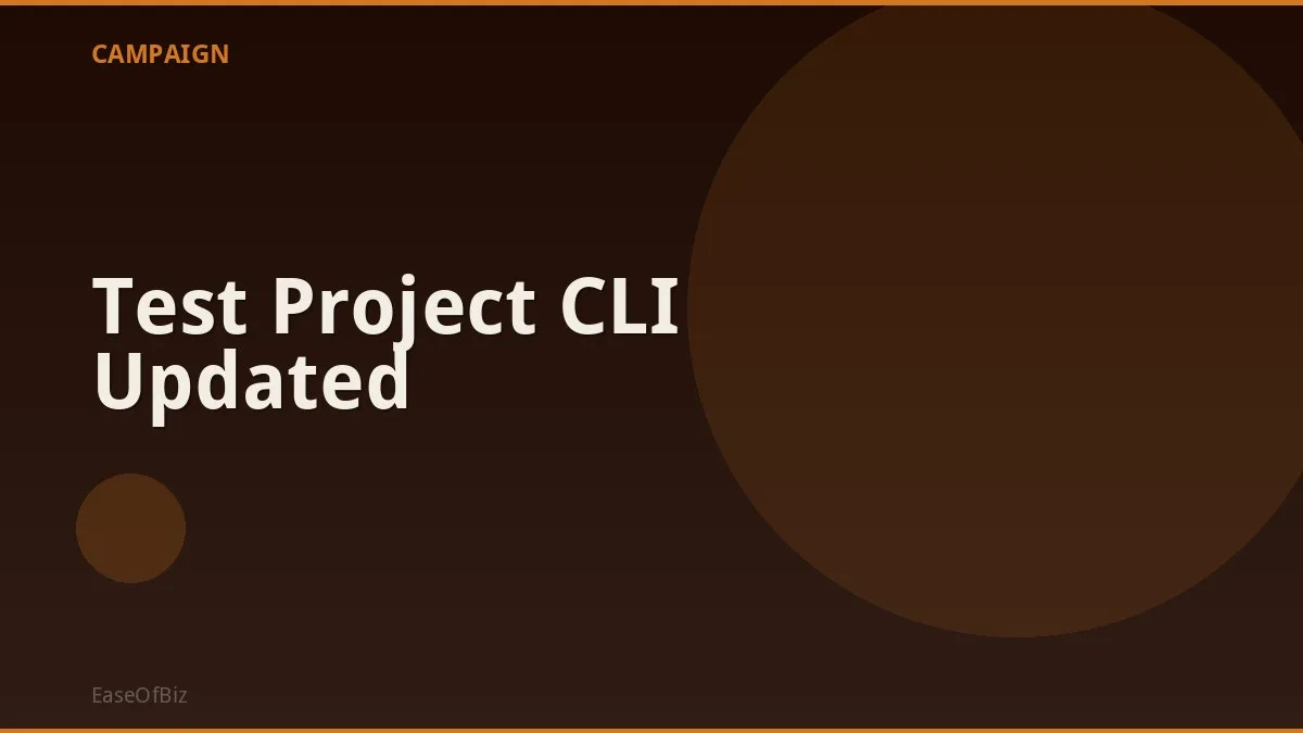 Test Project CLI Updated