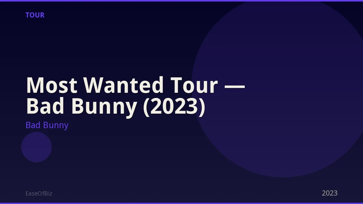 Most Wanted Tour — Bad Bunny (2023)