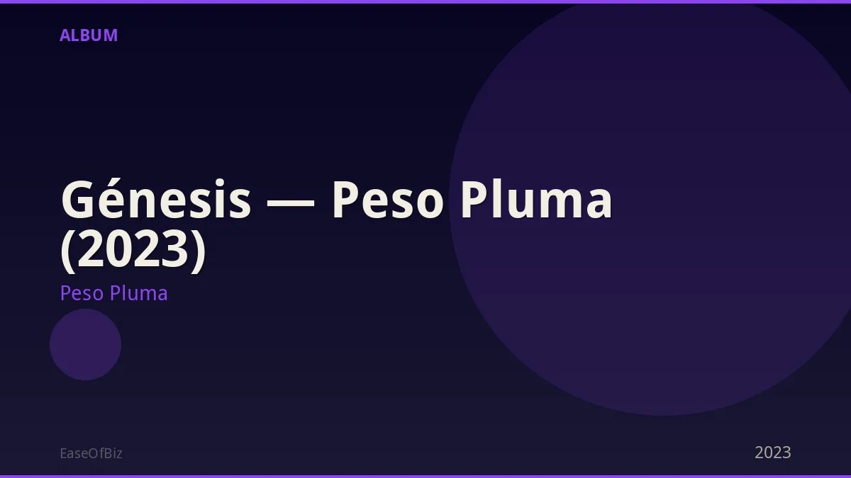 Génesis — Peso Pluma (2023)