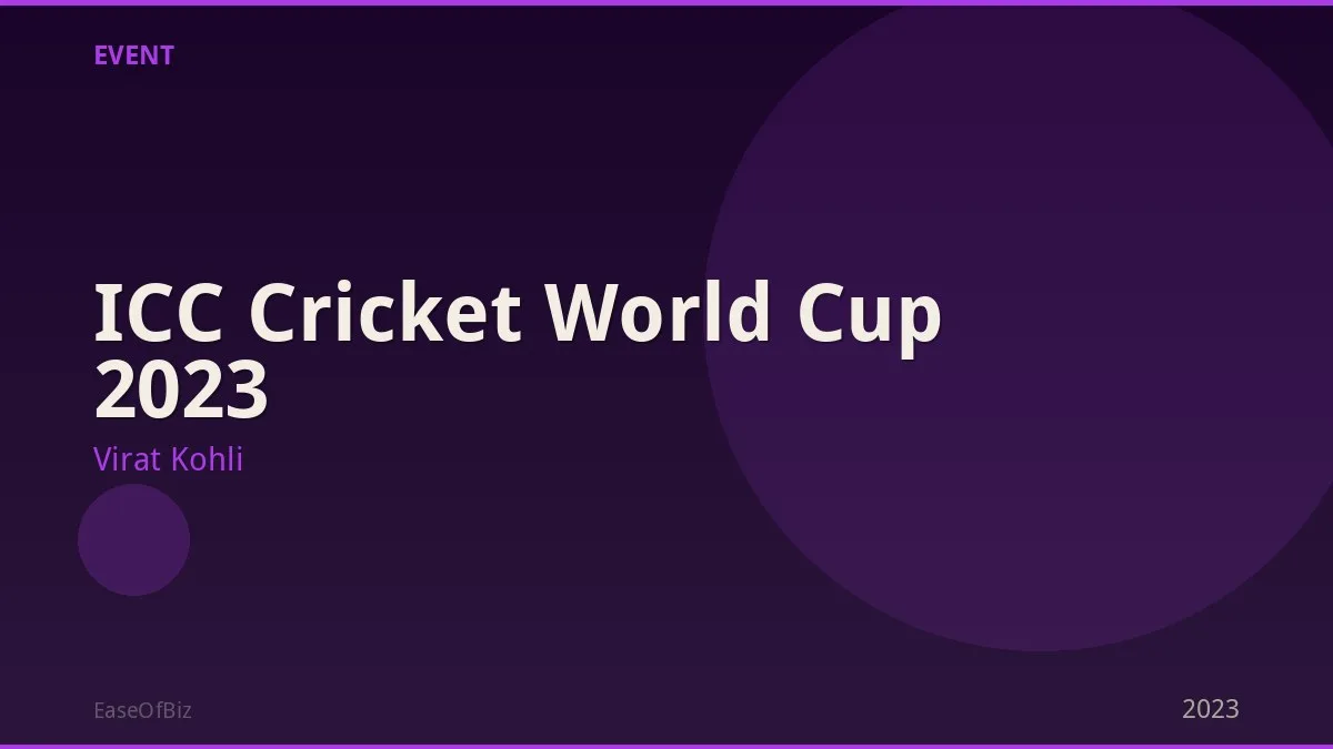 ICC Cricket World Cup 2023