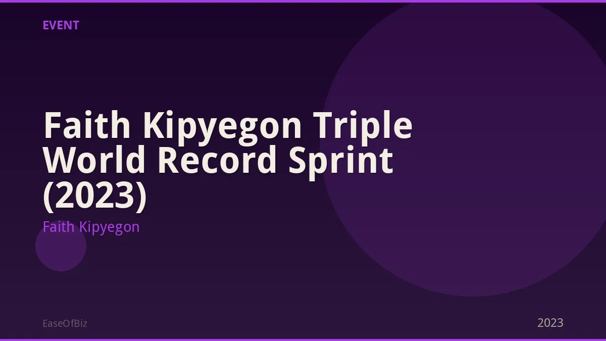 Faith Kipyegon Triple World Record Sprint (2023)