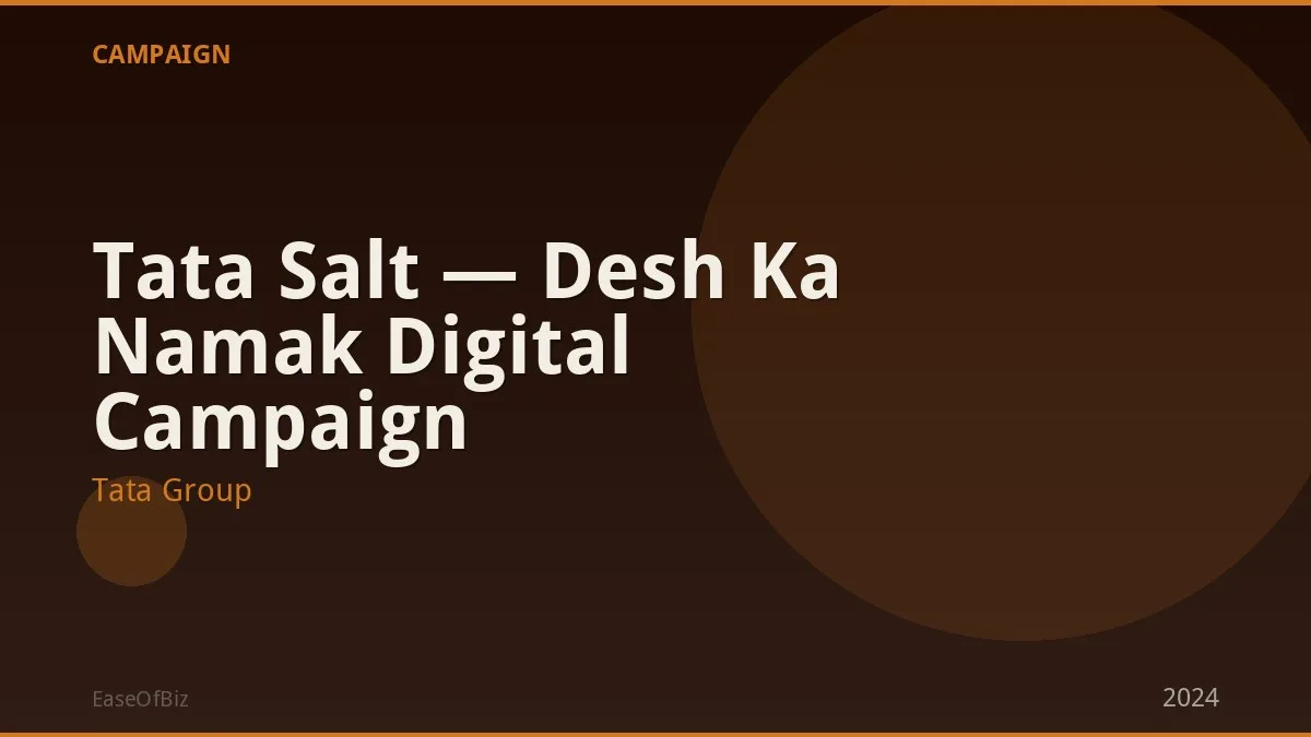 Tata Salt — Desh Ka Namak Digital Campaign