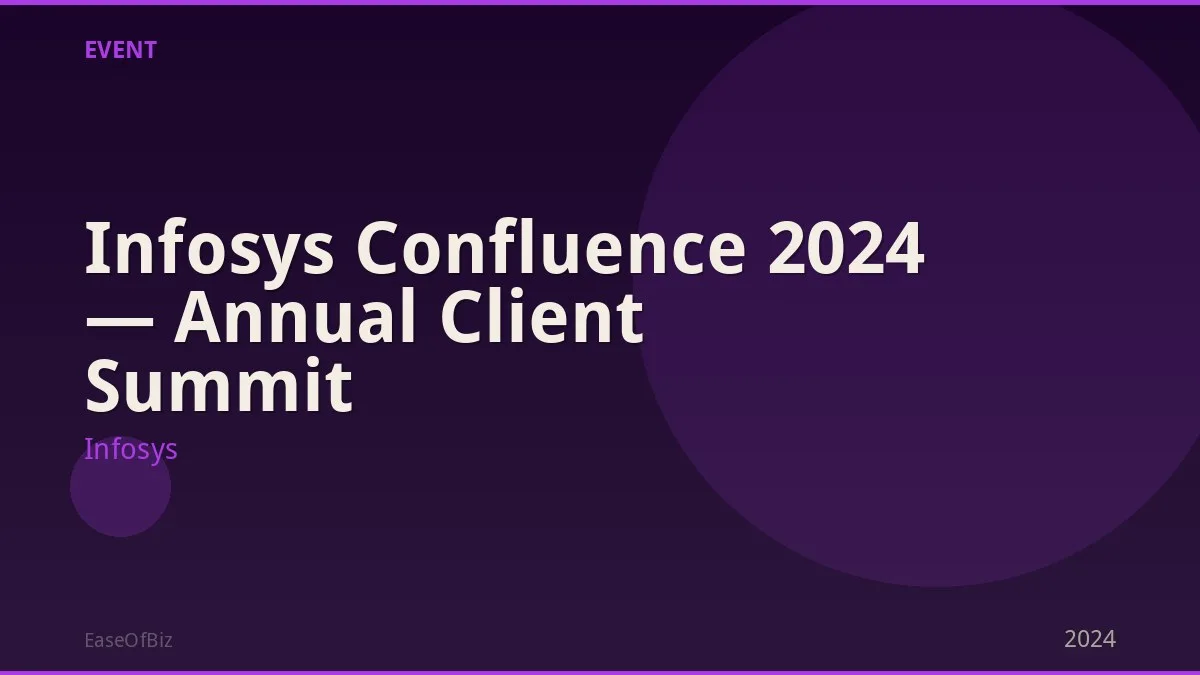 Infosys Confluence 2024 — Annual Client Summit