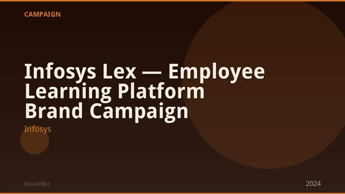 Infosys Lex — Employee Learning Platform Brand Campaign