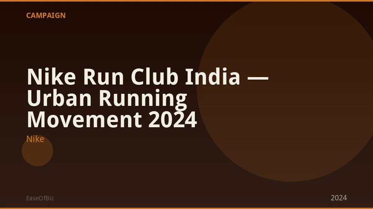 Nike Run Club India — Urban Running Movement 2024