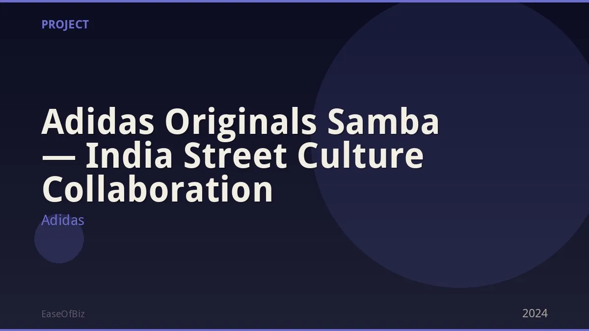 Adidas Originals Samba — India Street Culture Collaboration