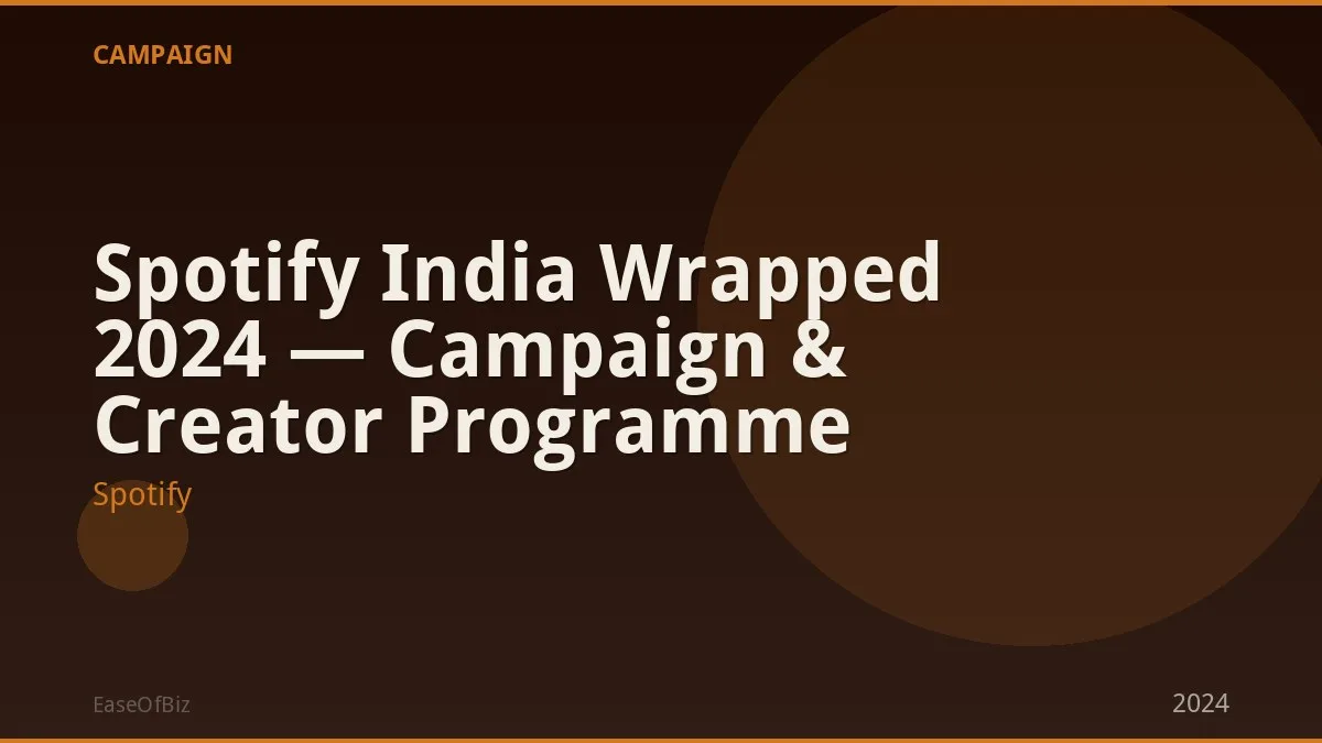 Spotify India Wrapped 2024 — Campaign & Creator Programme