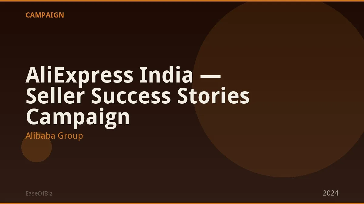 AliExpress India — Seller Success Stories Campaign