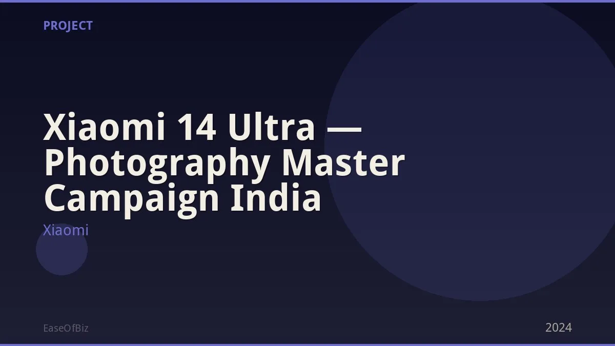 Xiaomi 14 Ultra — Photography Master Campaign India
