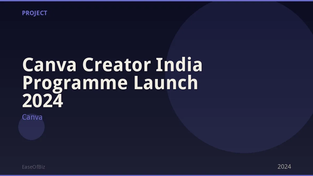 Canva Creator India Programme Launch 2024