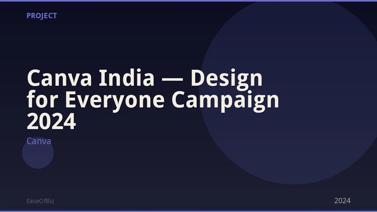 Canva India — Design for Everyone Campaign 2024