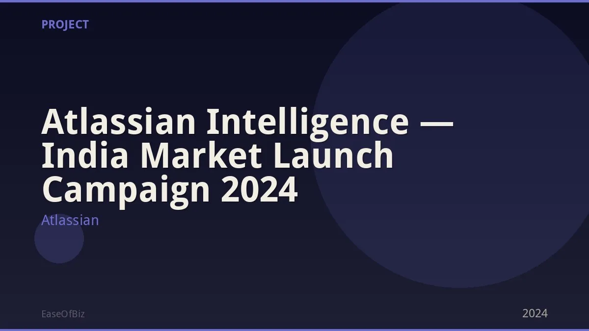 Atlassian Intelligence — India Market Launch Campaign 2024