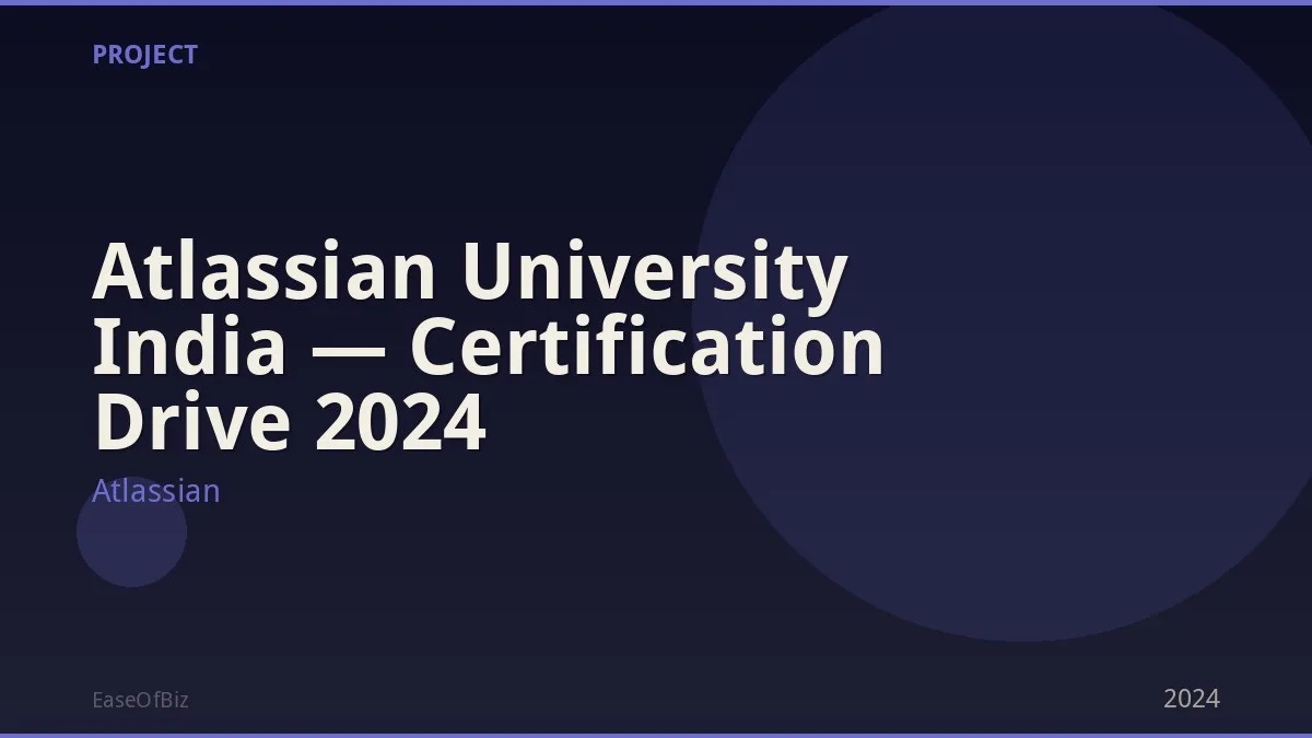 Atlassian University India — Certification Drive 2024