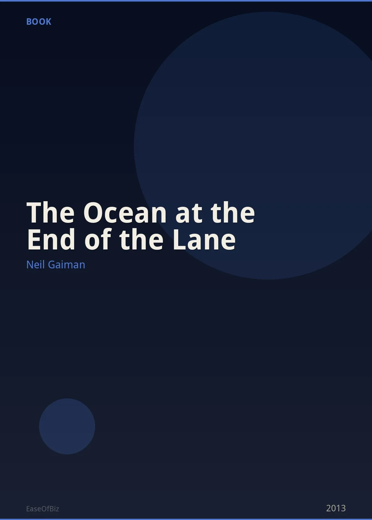 The Ocean at the End of the Lane
