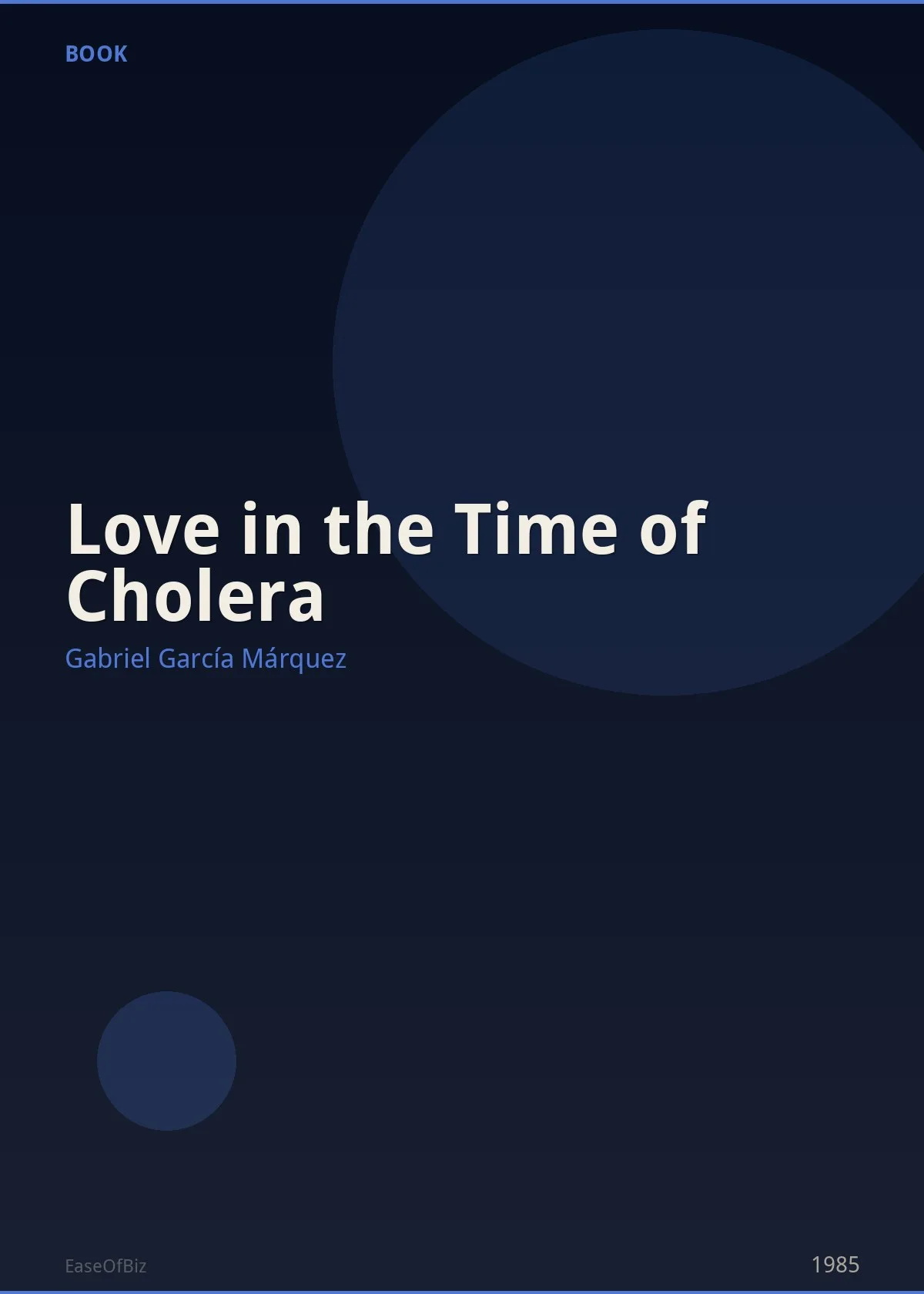 Love in the Time of Cholera