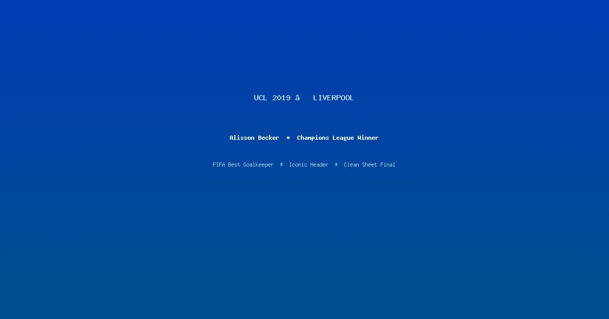 UEFA Champions League 2019 — Liverpool Winner