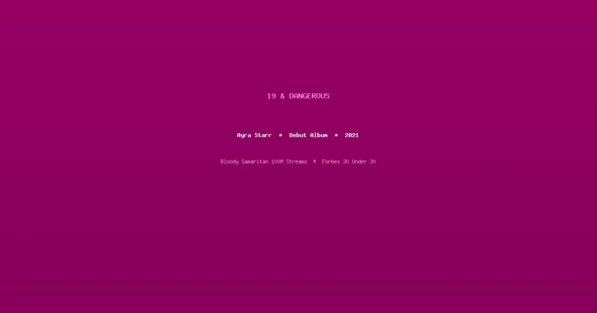 19 & Dangerous — Debut Album