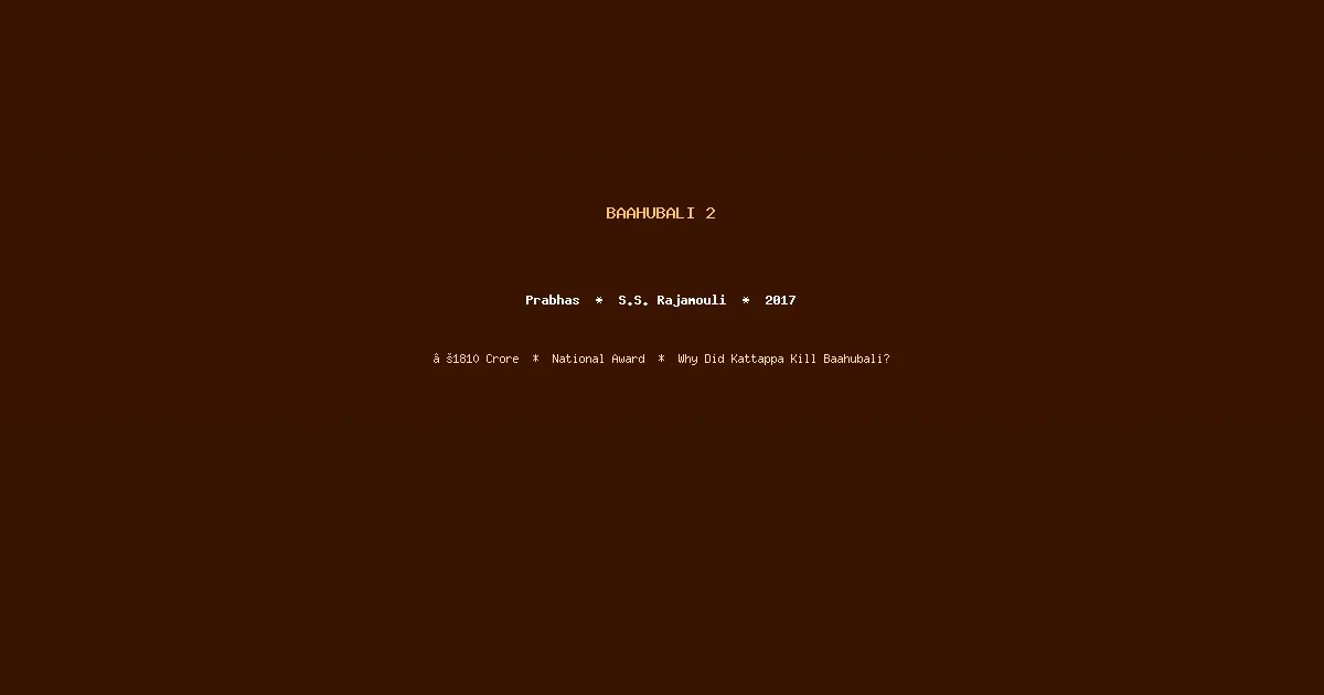 Baahubali 2: The Conclusion