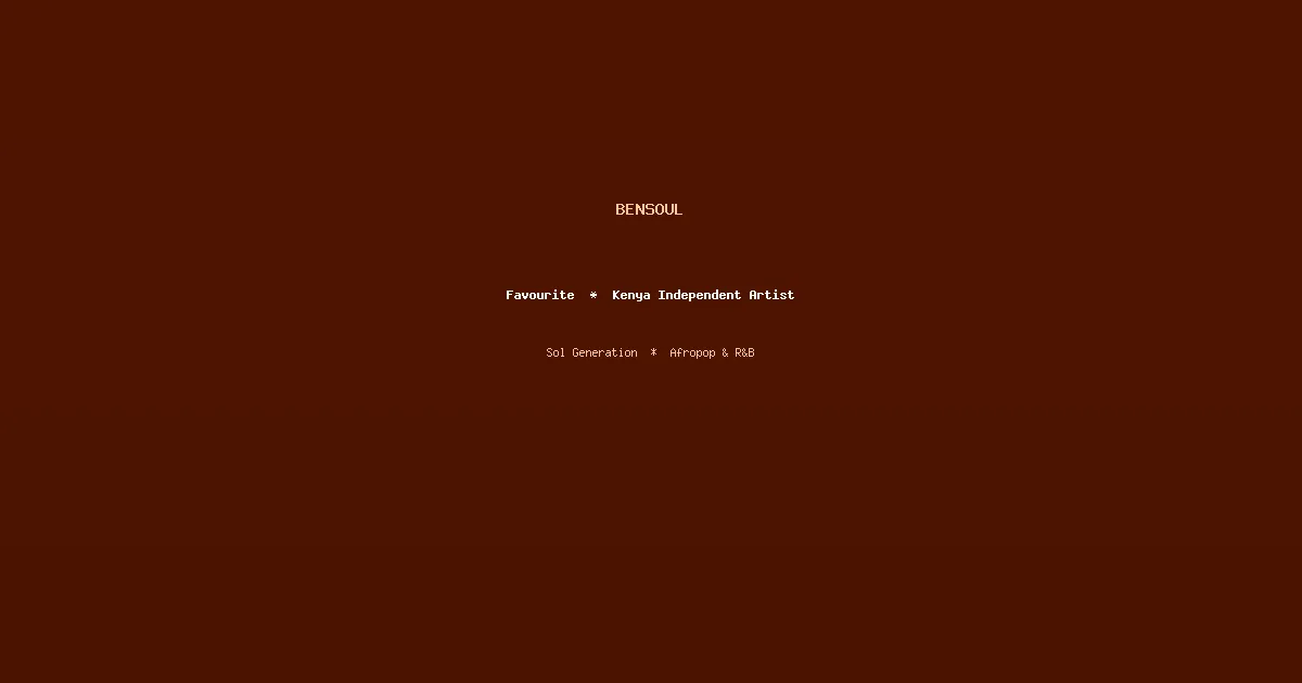 Favourite — Bensoul Crossover Hit