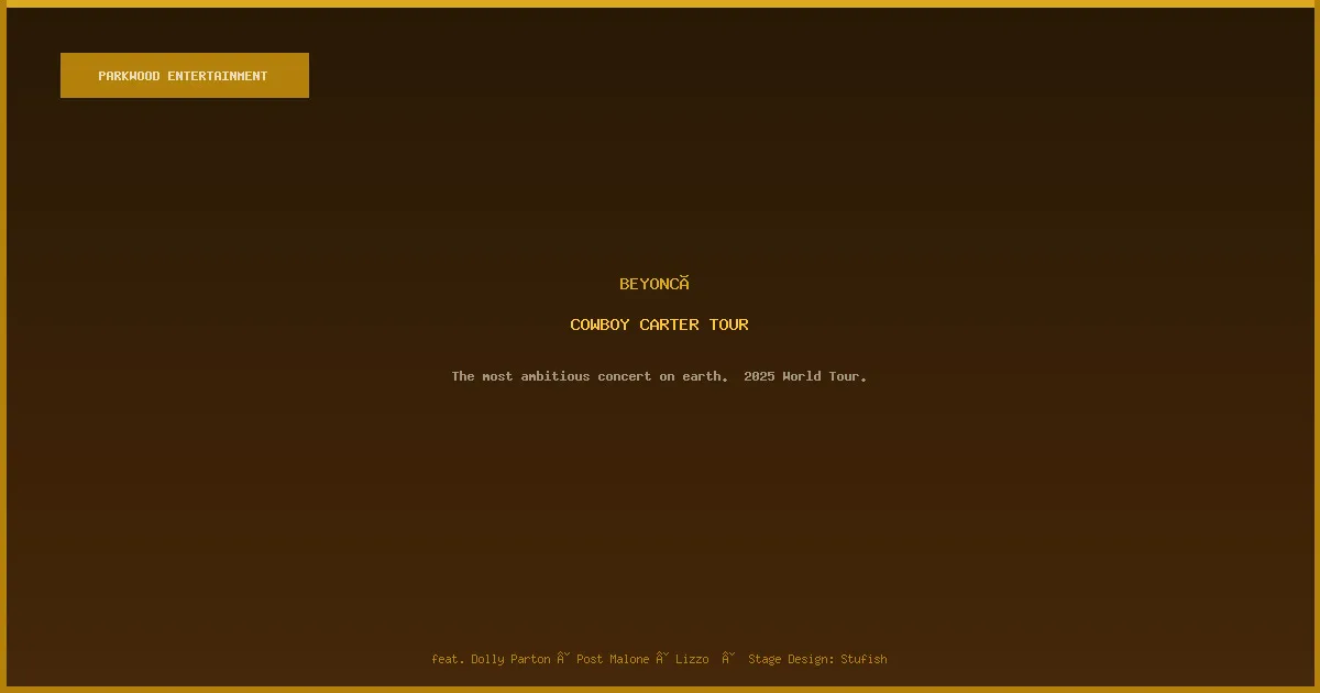 Beyoncé: Cowboy Carter Tour